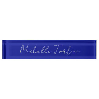 Marine Bleu Couleur Plaque Moderne Nom Propre Call