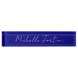Marine Bleu Couleur Plaque Moderne Nom Propre Call