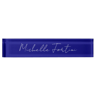 Marine Bleu Couleur Plaque Moderne Nom Propre Call