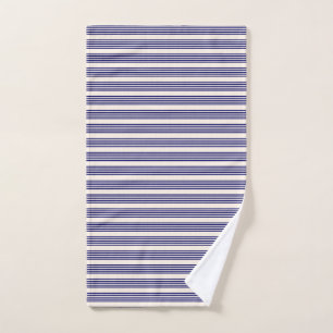 Marine bleu et beige cinq bandes motif
