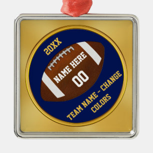 Marine Bleu et Or, Ornement de football Personnali