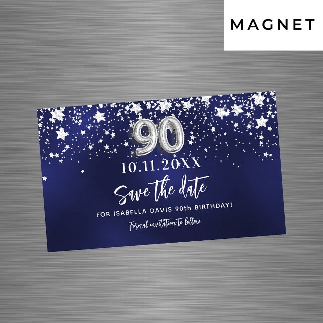 Marine bleu étoiles 90e anniversaire Enregistrer l (Créateur téléchargé)