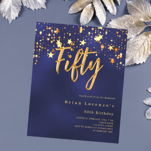 Marine bleu étoiles budget 50e anniversaire invita