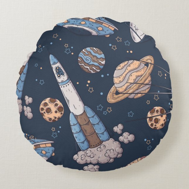 Marine Bleu Galaxie Dans La Nuit Coussin (Devant)