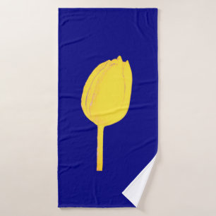 Marine bleu Golden Jaune Tulip Floral Coloral Cool