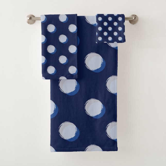 Marine bleue Pois (En situation)
