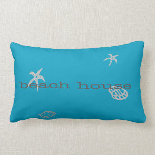 Marine Blue Beach House Coussin à thème nautique