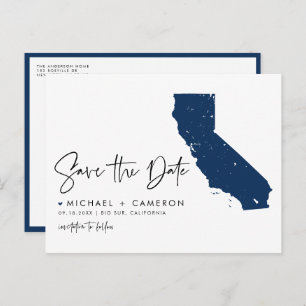 Marine Blue California Carte QR Code Enregistrer l