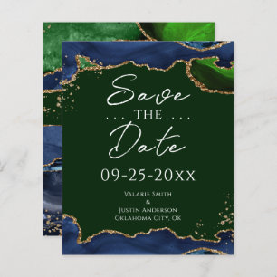 Marine Blue & Green Agate Enregistrer la date