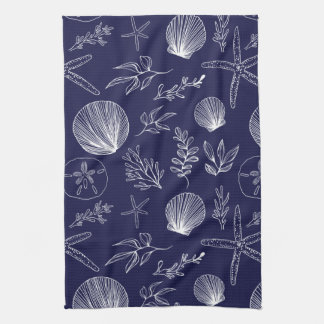 Marine Blue Ocean Elements Cuisine Serviette