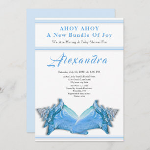 Marine Blue Seahorse Ahoy c'est un Baby shower gar