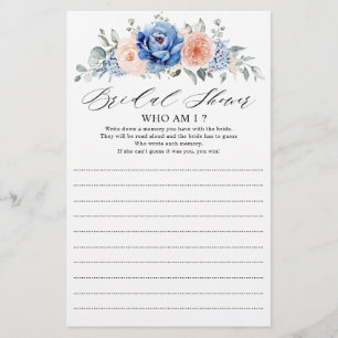 Marine Blue Slate Dusty Blush Qui Suis-Je Jeu