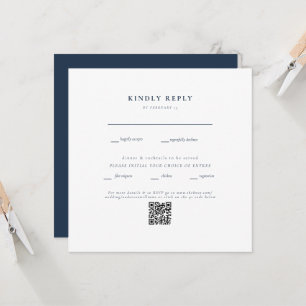 Marine carré et Mariage blanc QR Code II RSVP