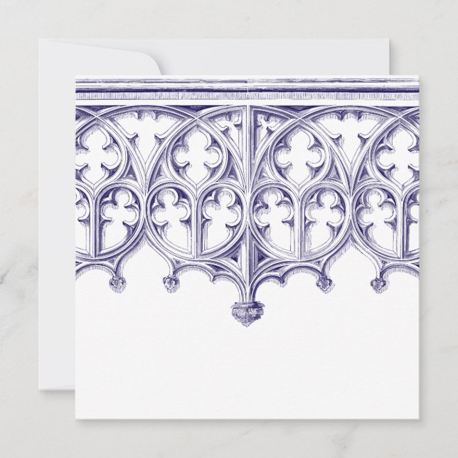 Marine Cathédrale Bleue Invitations de mariage (Devant)