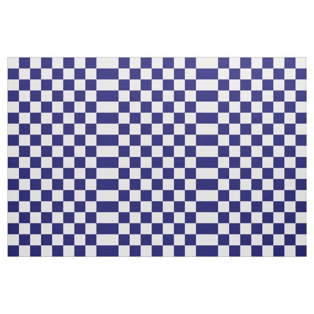 Marine Checkered et tissu géométrique blanc (Yard)