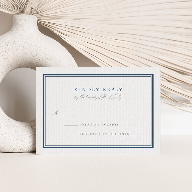 Marine classique et mariage blanc RSVP (Créateur téléchargé)