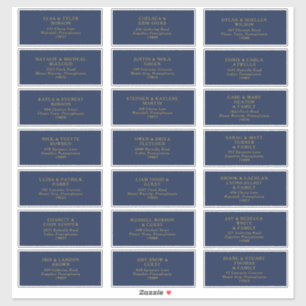 Marine classique   Étiquettes de adresse d'invité 