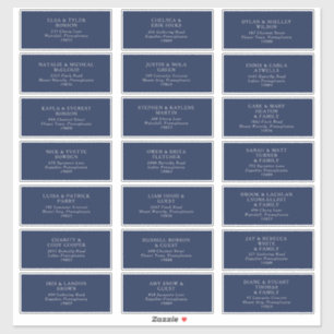 Marine classique   Étiquettes de adresse d'invités