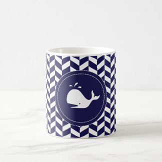 Marine de conte de baleines et tasse en arête de