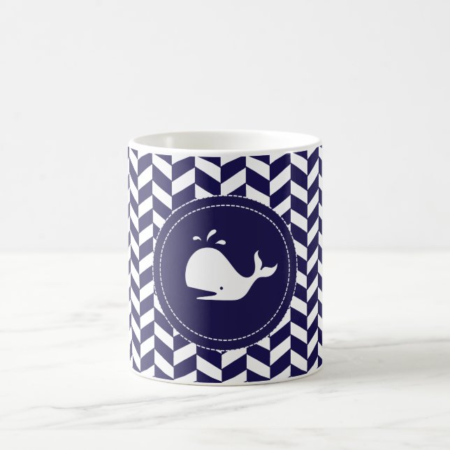 Marine de conte de baleines et tasse en arête de (Centre)