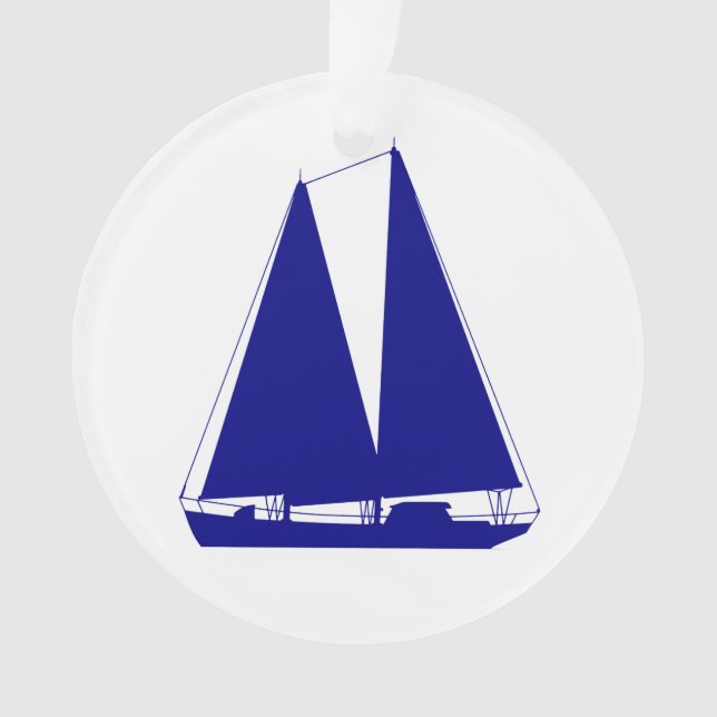 Marine Décor côtier bleu bateau à voile (devant)