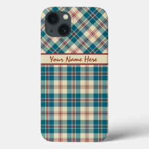 Marine Deep Red Beige Plaid iPhone 6 Coque Xtreme