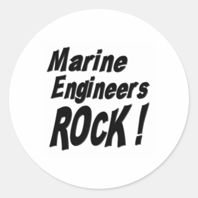 Marine Engineers Rock ! Autocollant (Devant)