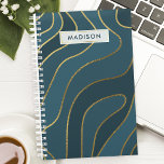 Marine et Abstrait d'or personnalisés<br><div class="desc">Améliorez votre organisation grâce à ce planificateur sophistiqué qui présente une marine abstraite et un design doré. Les luxueux accents dorés apportent une touche de glamour, tandis que le nom ou le logo personnalisable le rend unique. Parfait pour le professionnel moderne qui apprécie une touche d'élégance, ce planificateur offre un...</div>
