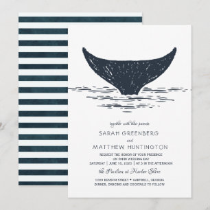 Marine et Blanc   Faire-part de mariage nautique d