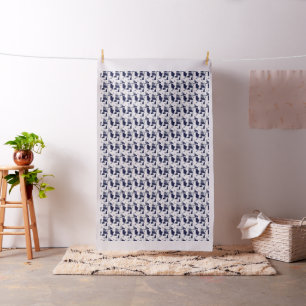 Marine et tissu Abstrait blanc