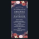 Marine Fall Marsala Blush Peony Mariage Cartes de<br><div class="desc">Les cartes de menu Mariage de Navy Fall Marsala Blush Peony - présentent un arrière - plan bleu marine avec des pivoines, des roses et d'autres éléments floraux dans les tons marsala, bordeaux, rose bleu, gris et plus. Consultez la collection correspondante de cette page pour terminer la recherche de votre...</div>