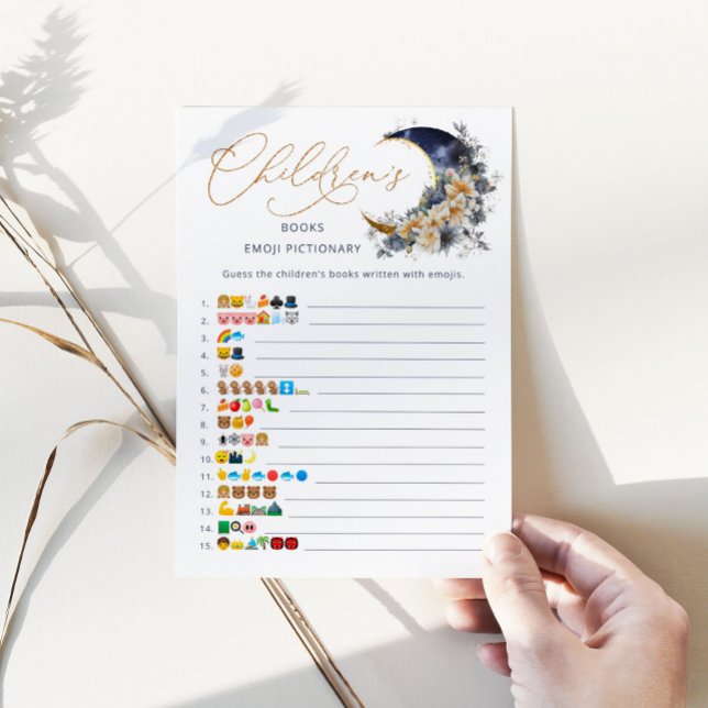 Marine lune d'or livres pour enfants émoji carte d (Créateur téléchargé)