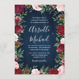 Marine Marsala Pays Mariages Rustiques Invitations