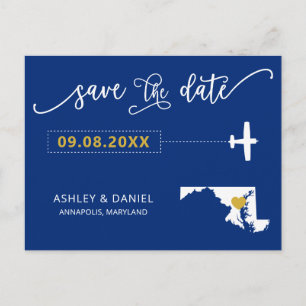 Marine Maryland Wedding Enregistrer la carte posta