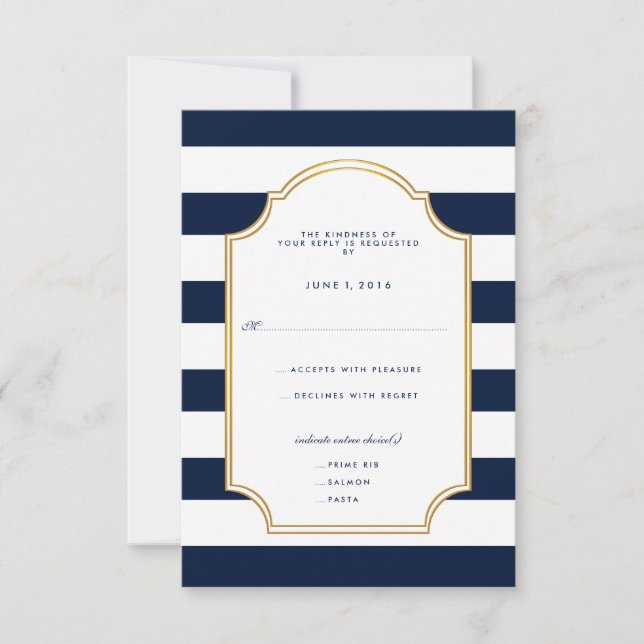 Marine Navale | Réponse de Mariage Moderne à Rayur (Devant)