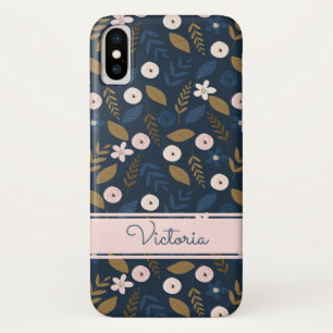 Marine, rose, or Floral Coque-Mate iPhone X Coque
