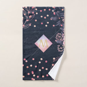Marine Rosegold Cadeaux Monogramme Girl Floral Ros