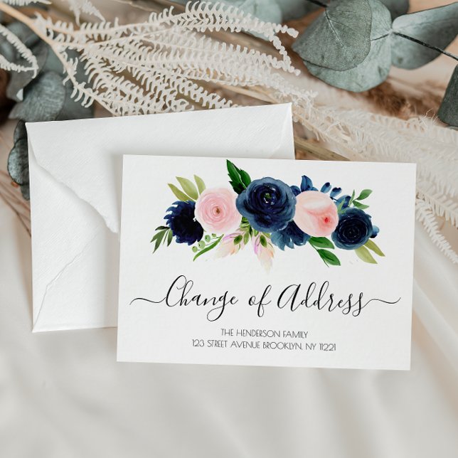 marine rougir floral nouveau faire-part mobile (Créateur téléchargé)