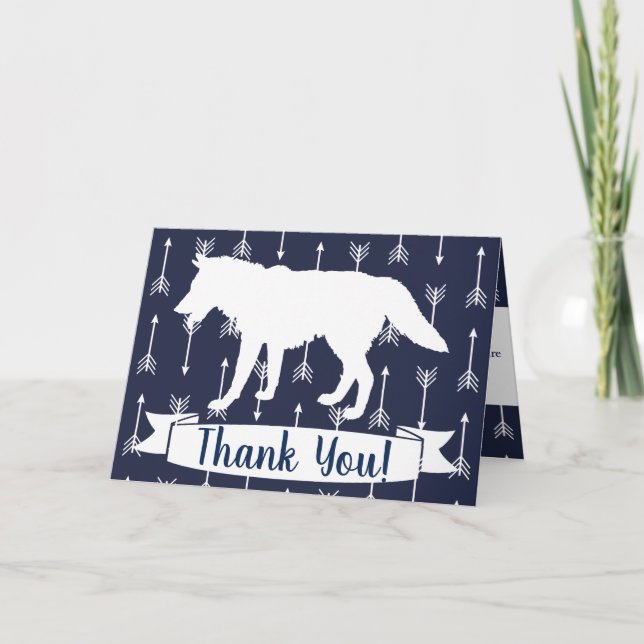 Marine Russe moderne et Flèches Loup Blanche Merci (Devant)