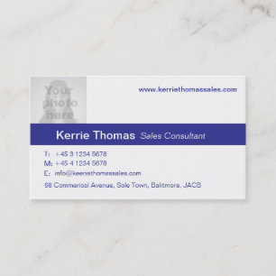 Marine simple et carte de visite blanc de dos de