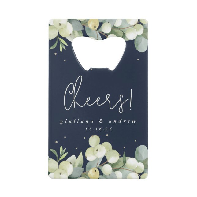 Marine Snowberry+Eucalyptus Mariage d'hiver Mini (Devant)