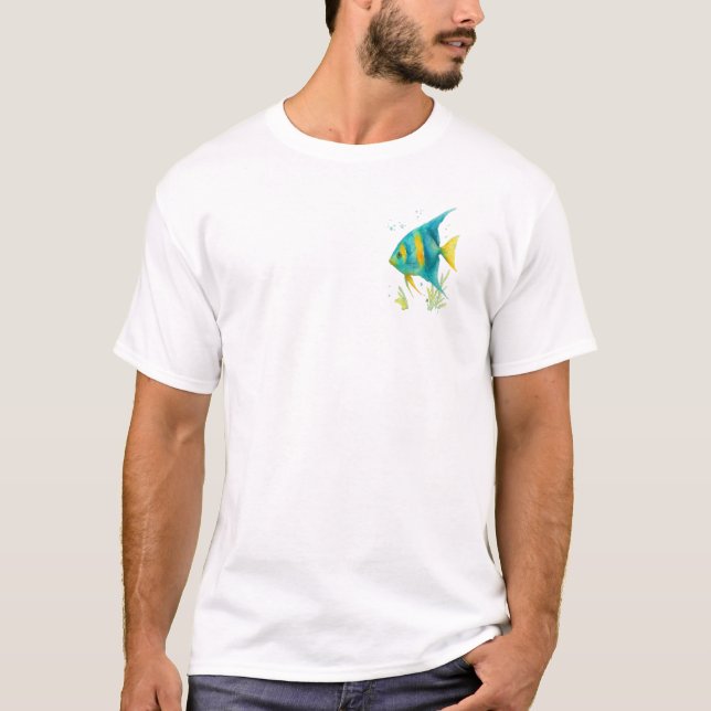 Marine Themed tshirt - Angel Fish (Devant)