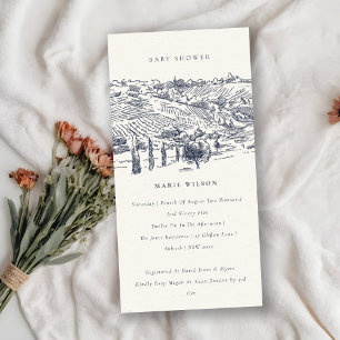 Marine Winery Mountain Baby shower Invitation