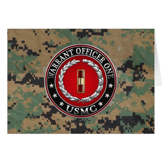 Marines des États-Unis : Adjudant un (USMC WO-1) [ (Devant horizontal)