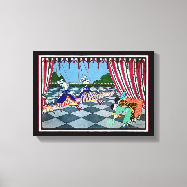 Marionette Curtsy CHANGE COULEUR ~ Toile enveloppé (Recto)