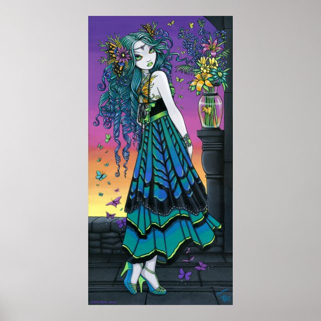 Mariposa Rainbow Butterfly Fairy Poster (Devant)