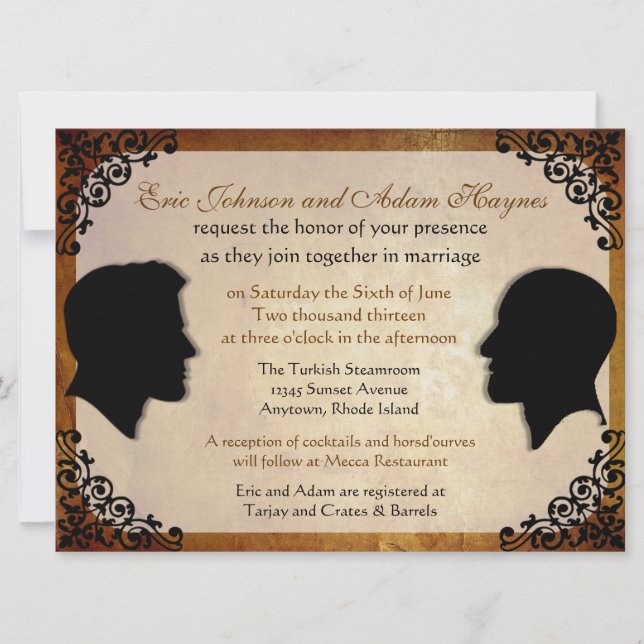 Maris III Invitations personnalisées de mariage ga (Devant)