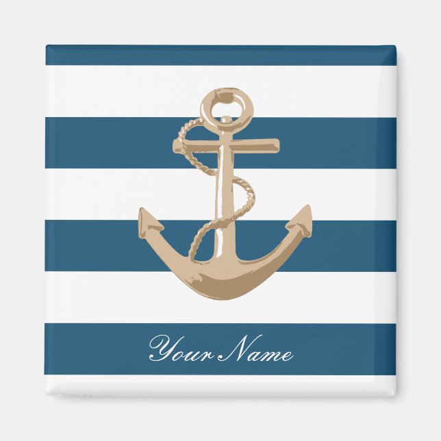 Maritime et nautique avec Ancre - Magnet (Devant)