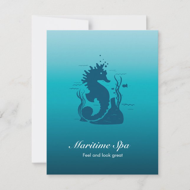 MARITIME SPA SEAHORSE ALGA ET CORALS BLEU (Devant)
