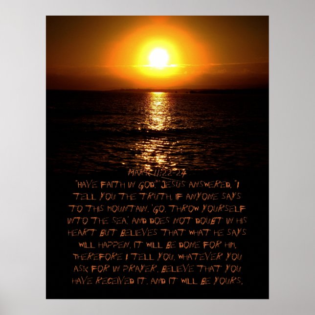 Mark 11:22-24 Poster (Devant)
